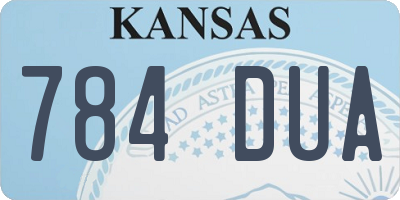 KS license plate 784DUA