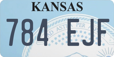 KS license plate 784EJF