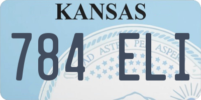 KS license plate 784ELI
