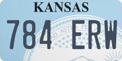 KS license plate 784ERW