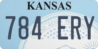 KS license plate 784ERY