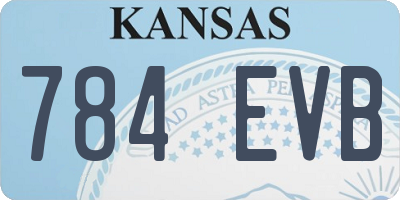 KS license plate 784EVB