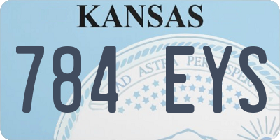 KS license plate 784EYS