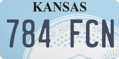 KS license plate 784FCN