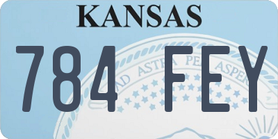 KS license plate 784FEY