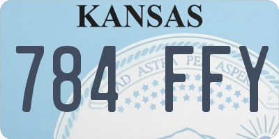 KS license plate 784FFY