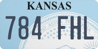 KS license plate 784FHL