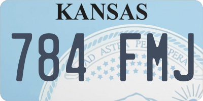 KS license plate 784FMJ