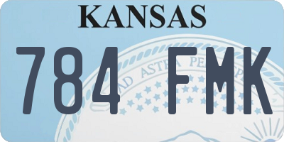KS license plate 784FMK
