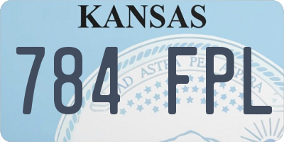 KS license plate 784FPL