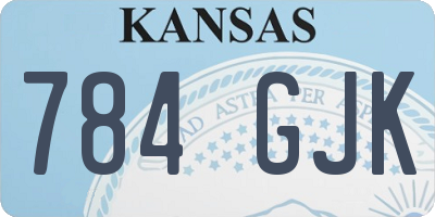 KS license plate 784GJK