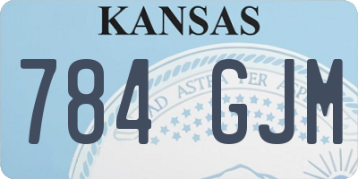 KS license plate 784GJM