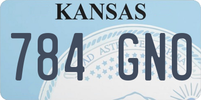 KS license plate 784GNO