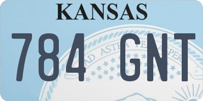 KS license plate 784GNT