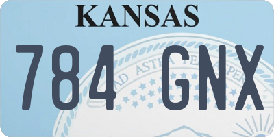 KS license plate 784GNX