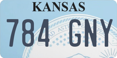 KS license plate 784GNY