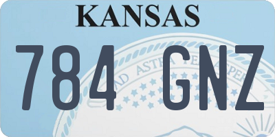 KS license plate 784GNZ
