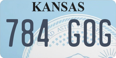 KS license plate 784GOG