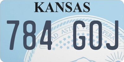 KS license plate 784GOJ