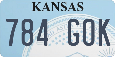 KS license plate 784GOK
