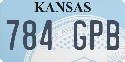 KS license plate 784GPB