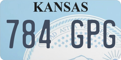 KS license plate 784GPG