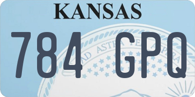 KS license plate 784GPQ
