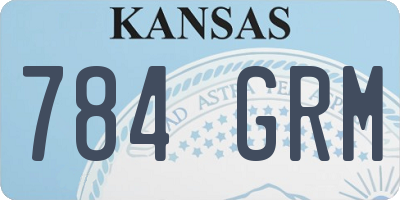 KS license plate 784GRM