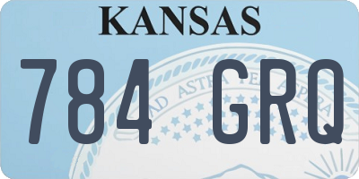 KS license plate 784GRQ