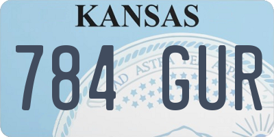 KS license plate 784GUR