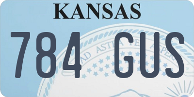 KS license plate 784GUS