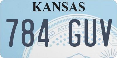 KS license plate 784GUV