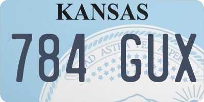 KS license plate 784GUX