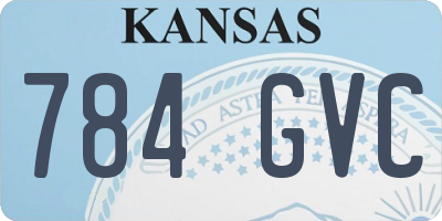KS license plate 784GVC