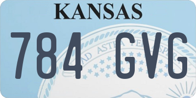 KS license plate 784GVG