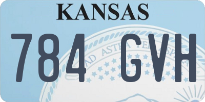 KS license plate 784GVH