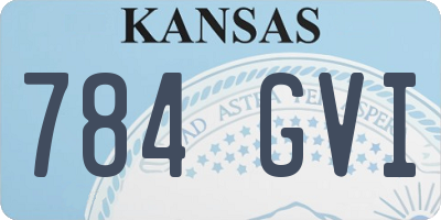 KS license plate 784GVI