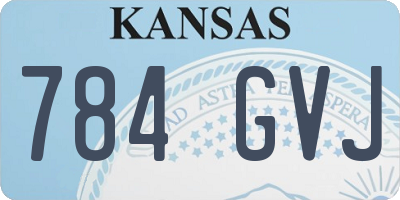 KS license plate 784GVJ
