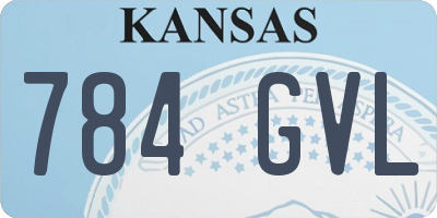 KS license plate 784GVL
