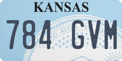 KS license plate 784GVM