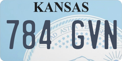 KS license plate 784GVN