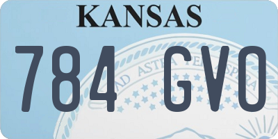 KS license plate 784GVO