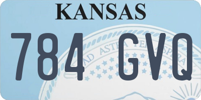 KS license plate 784GVQ