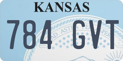 KS license plate 784GVT