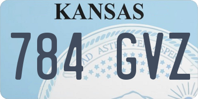 KS license plate 784GVZ