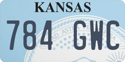 KS license plate 784GWC