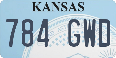 KS license plate 784GWD