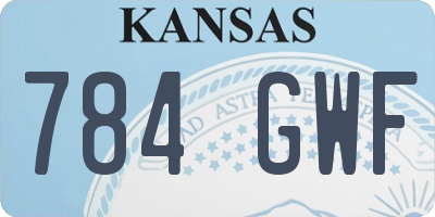 KS license plate 784GWF
