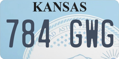 KS license plate 784GWG