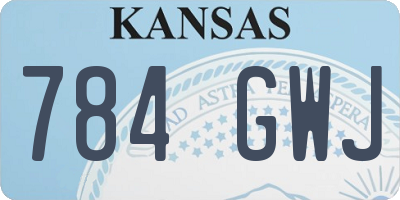 KS license plate 784GWJ